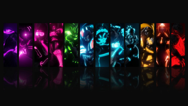 Woman light shadow colors series #2 free wallpaper - medium preview image