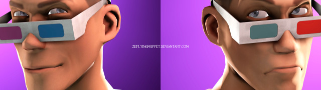 Man 3d glasses face head free wallpaper - medium preview image