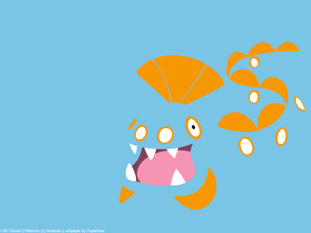Cartoon fish teeth umbrella flying free wallpaper - medium preview image