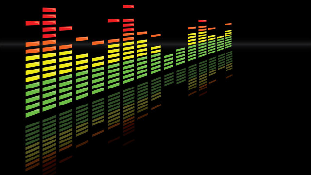 Sound board rainbow equalizer black #2 free wallpaper - medium preview image