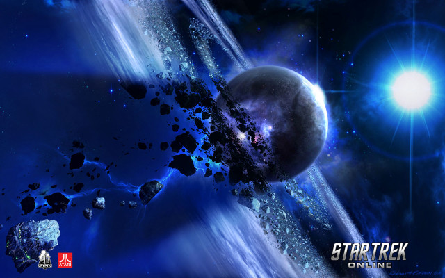 Space starfield planet aurora moon free wallpaper - medium preview image