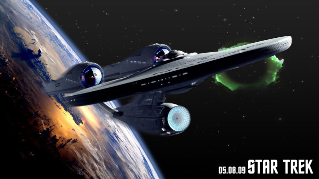 Star trek ship flying earth free wallpaper - medium preview image