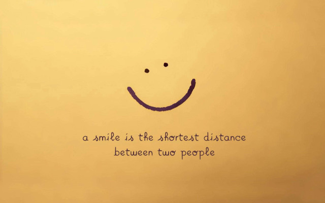 Smile shortest distance yellow background #2 free wallpaper - medium preview image