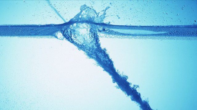 Blue liquid pour bubbles water free wallpaper - medium preview image