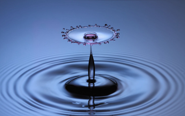 Water drop pink liquid black free wallpaper - medium preview image
