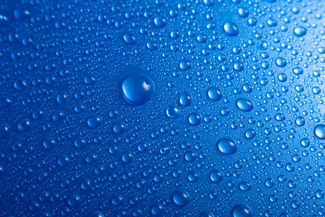 Blue background water droplets surface free wallpaper - medium preview image