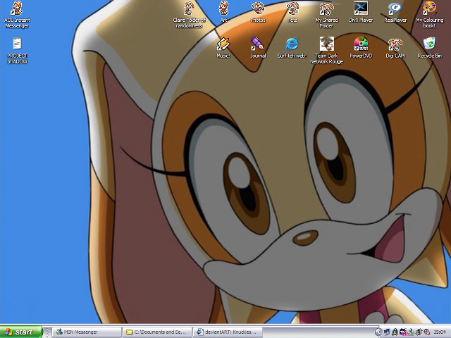 Cartoon character big smile blue free wallpaper - medium preview image