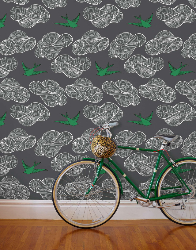 Green bike wall green bird free wallpaper - medium preview image