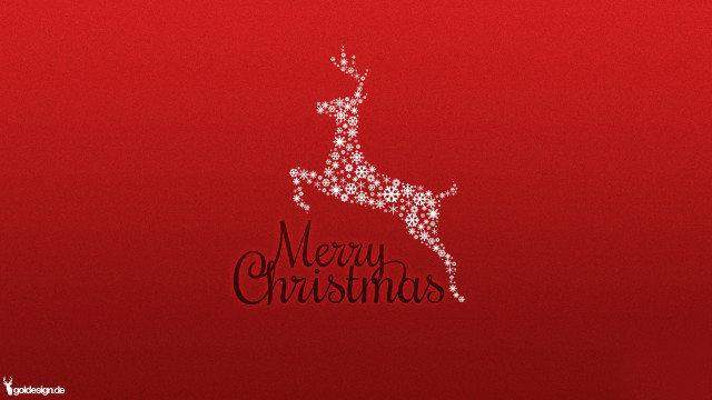 Red background white reindeer merry #2 free wallpaper - medium preview image