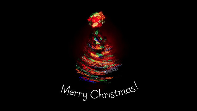 Christmas tree merry message red #2 free wallpaper - medium preview image