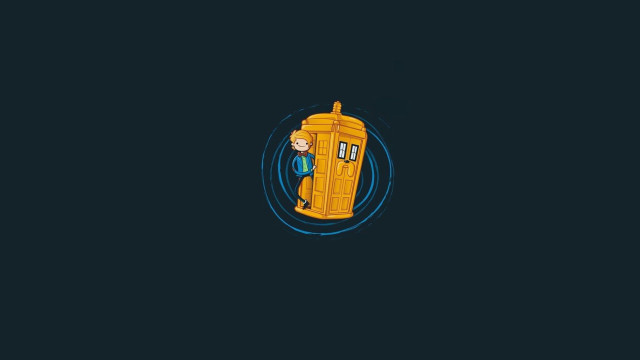Phone booth person blue circle free wallpaper - medium preview image