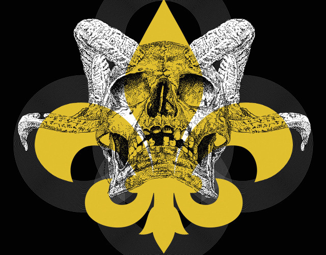 Skull crown fleur de lis free wallpaper - medium preview image