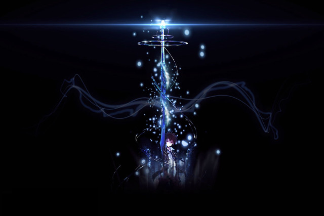 Dark background cross light blue free wallpaper - medium preview image
