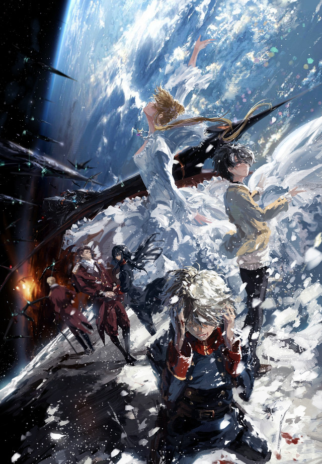Snow planet astronaut fireworks moon free wallpaper - medium preview image