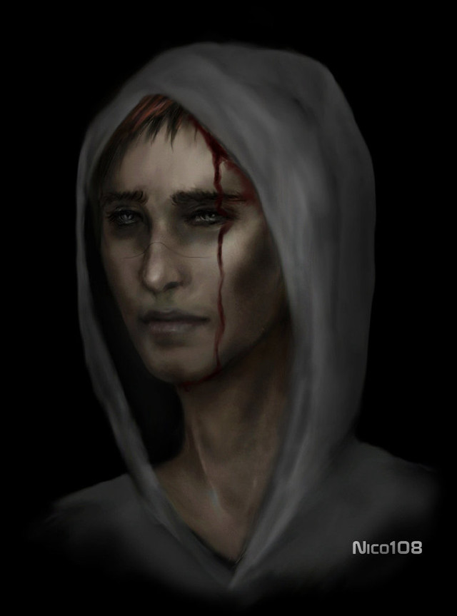 Man hood blood face portrait free wallpaper - medium preview image