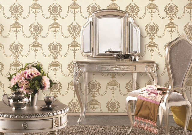 Mirror table vase flowers chair free wallpaper - medium preview image