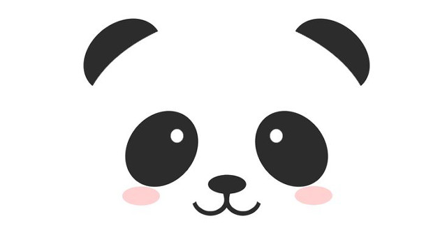 Panda face kawaii furry pink free wallpaper - medium preview image