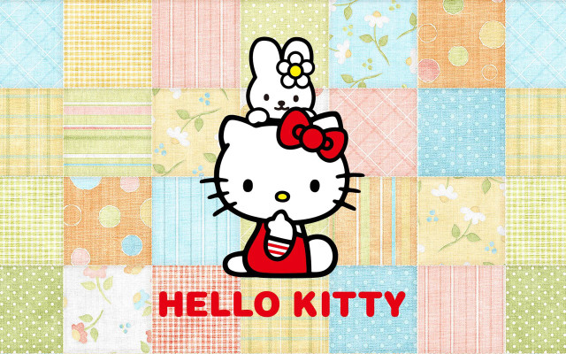 Hello kitty wallpaper kitty sitting free wallpaper - medium preview image