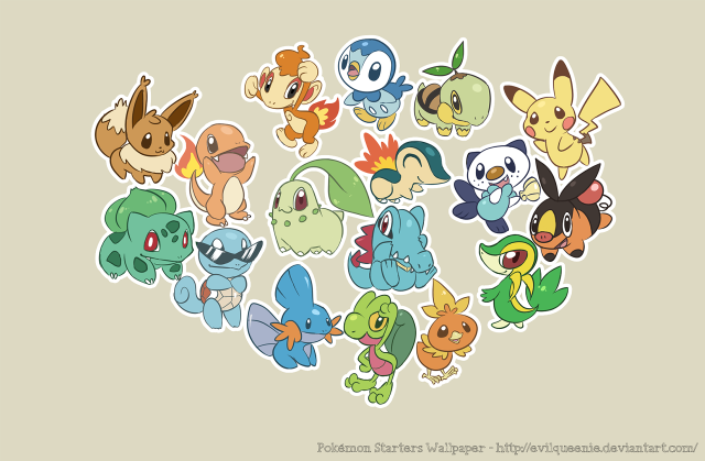 Pokemon stickers colored white background free wallpaper - medium preview image
