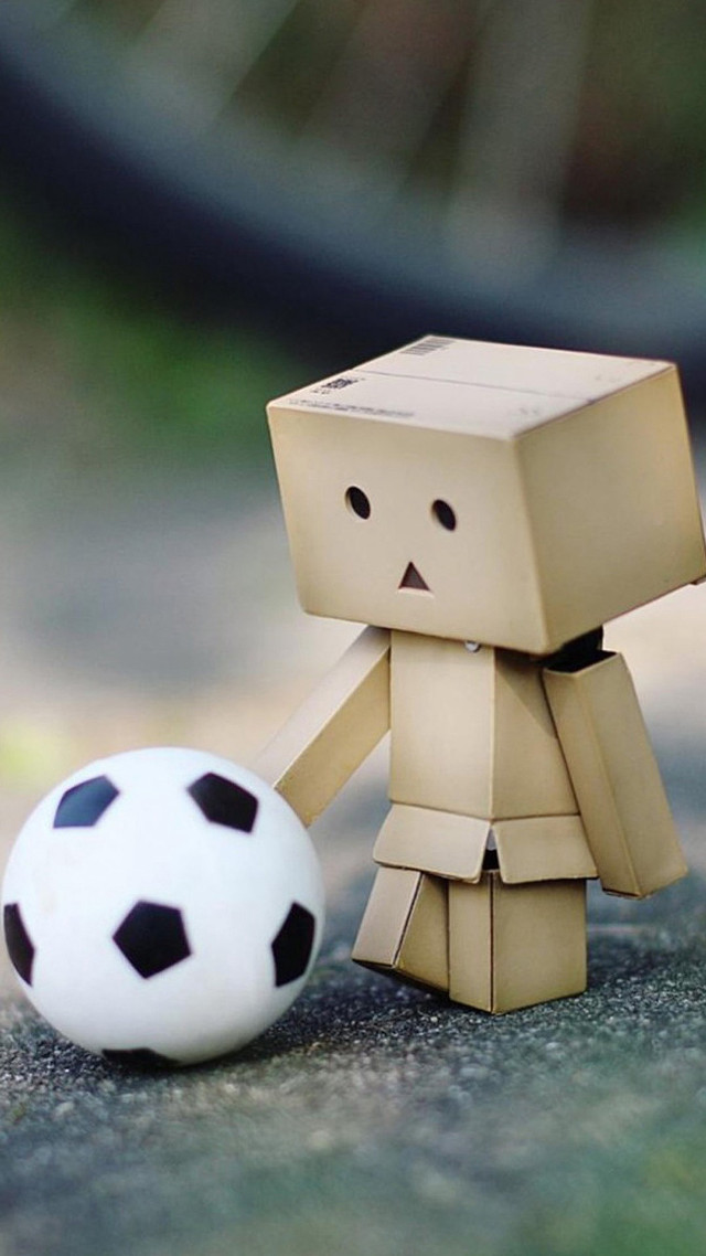Paper toy soccer ball sidewalk free wallpaper - medium preview image