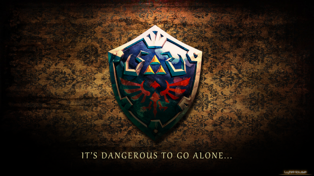 Shield quote dangerous go alone free wallpaper - medium preview image