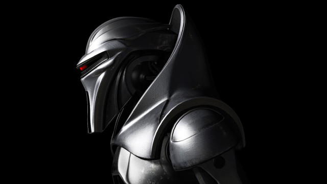 Helmeted robot dark side red free wallpaper - medium preview image