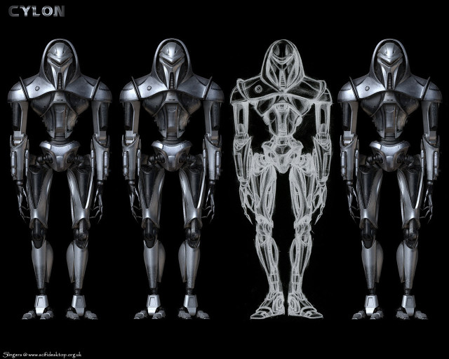 Humanoids group black background white free wallpaper - medium preview image