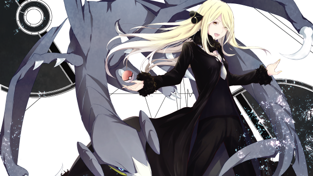 Woman black dress white cat free wallpaper - medium preview image