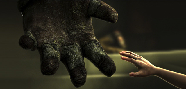 Person reaching giant hand creature free wallpaper - medium preview image