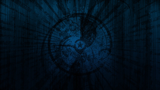 Dark blue clock black white free wallpaper - medium preview image