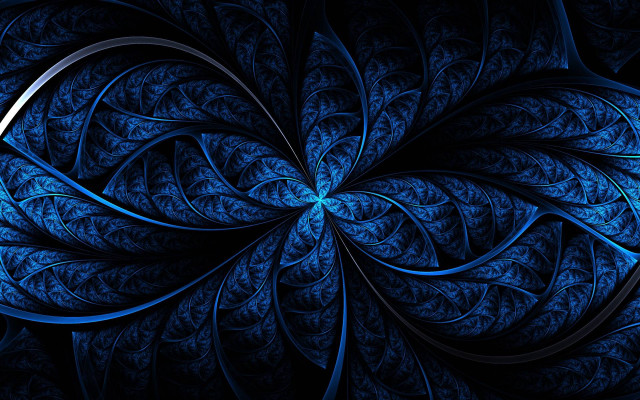 Blue flower black background blue #3 free wallpaper - medium preview image