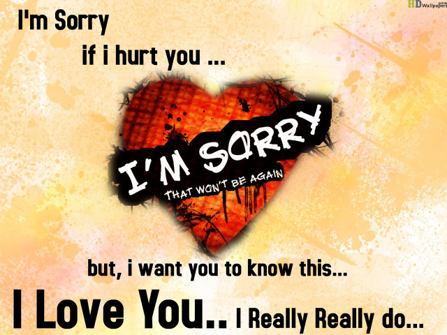 Heart shaped apology note torn free wallpaper - medium preview image