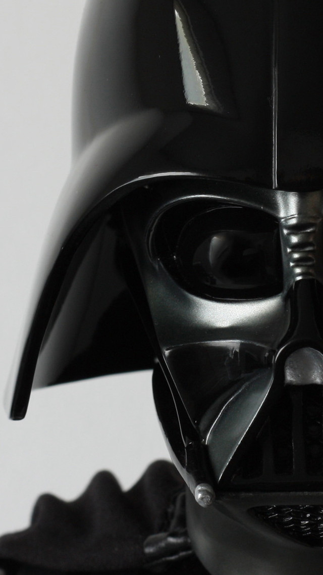 Darth vader helmet white black free wallpaper - medium preview image