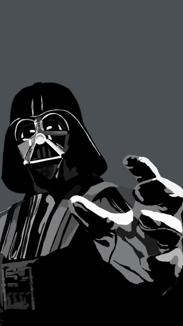 Darth vader poster black white free wallpaper - medium preview image
