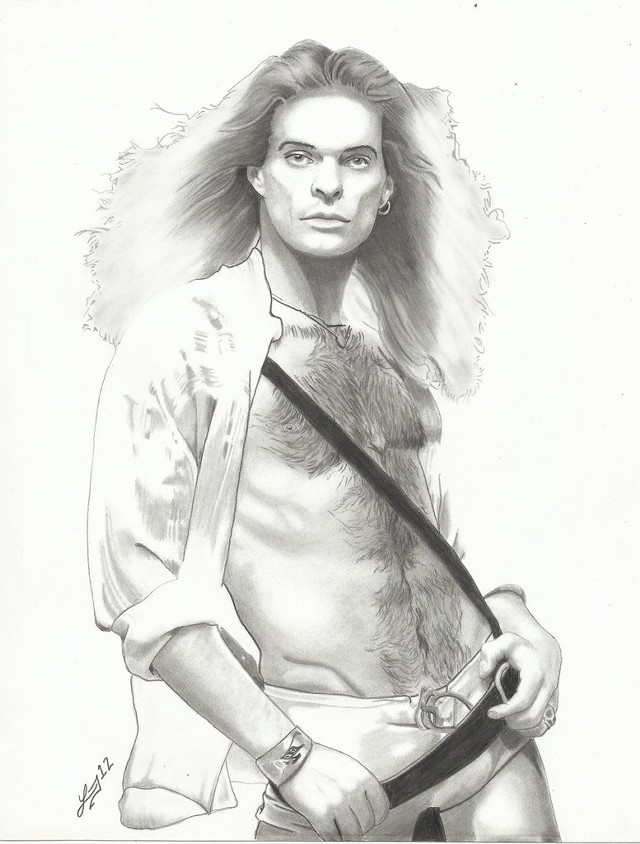Woman knife shirt drawing artwork free wallpaper - medium preview image