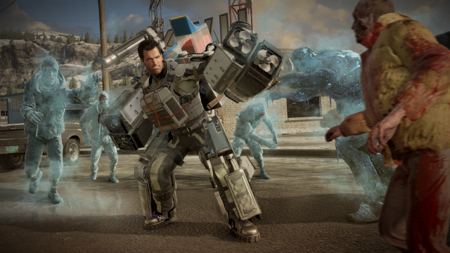 Man costume robot street zombies free wallpaper - medium preview image