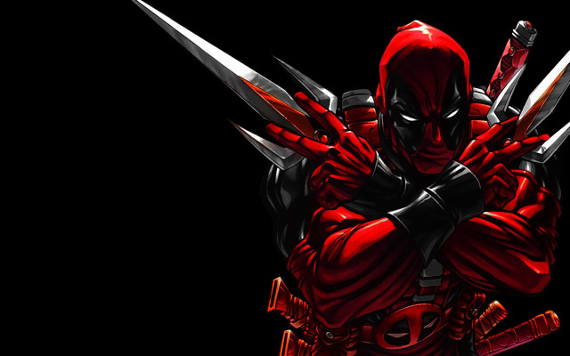 Deadpool character swords red hoodie #2 free wallpaper - medium preview image