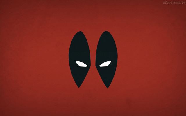 Red background black faces white free wallpaper - medium preview image