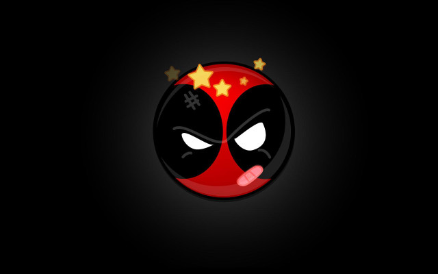 Deadpool face stars forehead eyes free wallpaper - medium preview image