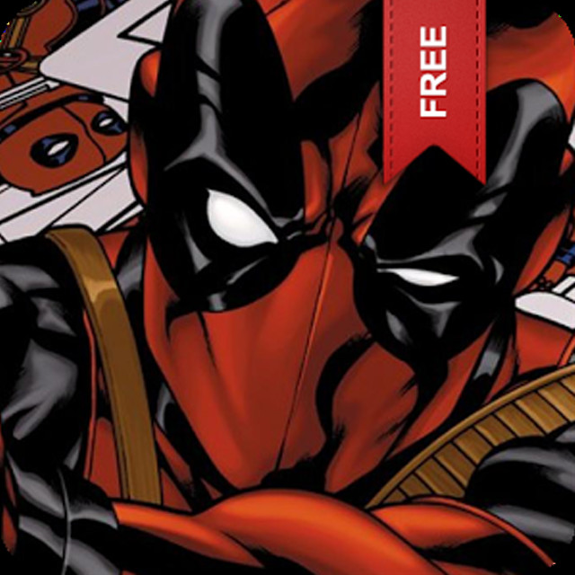 Deadpool knife red background comic free wallpaper - medium preview image