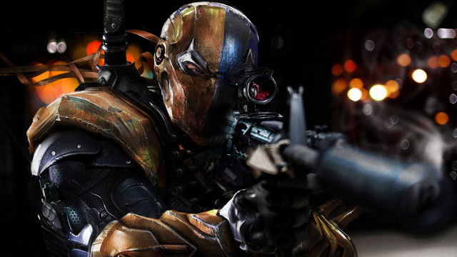Man suit gun pointing distance free wallpaper - medium preview image