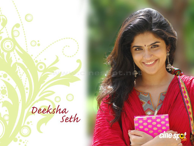 Woman red dress smiling green free wallpaper - medium preview image