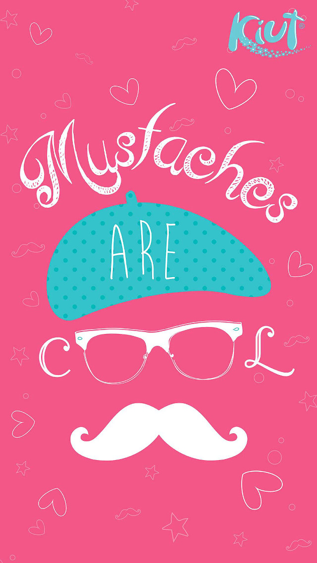 Pink background mustache glasses fun free wallpaper - medium preview image