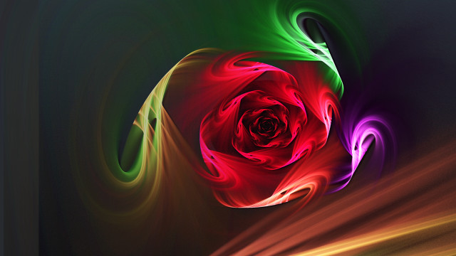 Rose vibrant color swirls generative free wallpaper - medium preview image