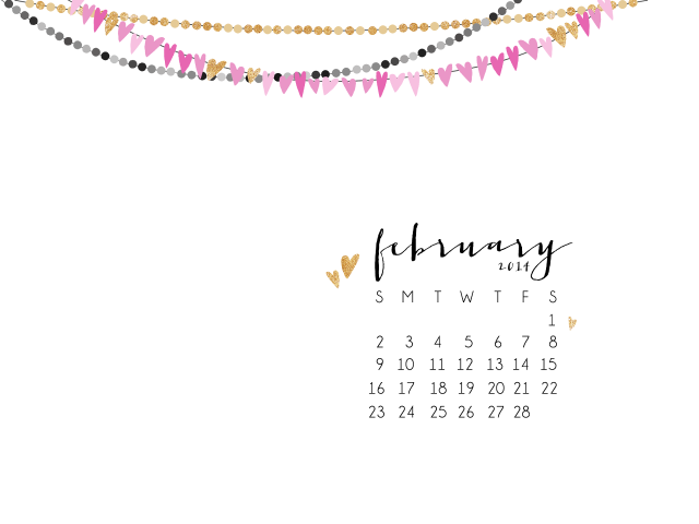 Calendar beads heart decoration image free wallpaper - medium preview image
