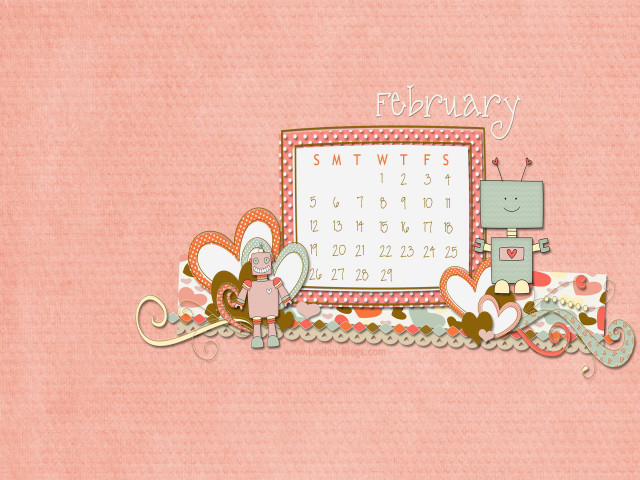 Pink wall calendar teddy bear free wallpaper - medium preview image
