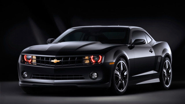 Black chevrolet camaro dark room #2 free wallpaper - medium preview image