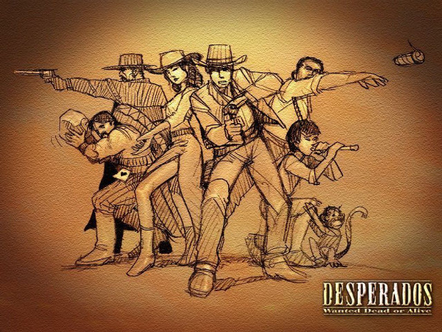 People guns hats drawing group free wallpaper - medium preview image
