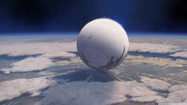 Large white object floating water free wallpaper - medium preview image