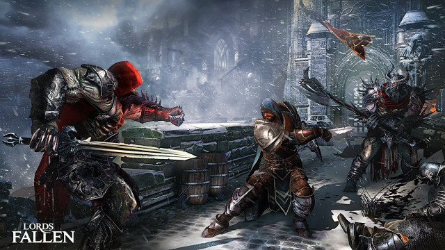Knights snowy city demon sword free wallpaper - medium preview image